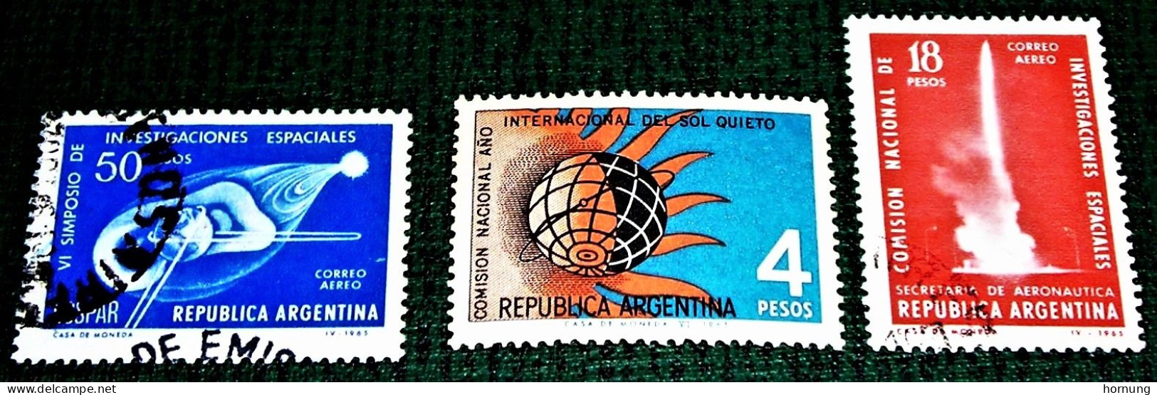 Argentina,1965,Year Of  International Communications , Michel #862, 863,864. - Usati