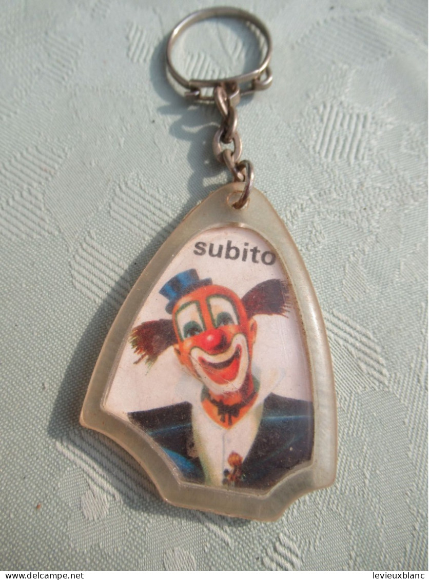 Porte-Clé Publicitaire Ancien/ Chocolat /Chocolat MENIER/ Le Clown  SUBITO/ Plastique/ Vers 1960-1970   POC599 - Key-rings