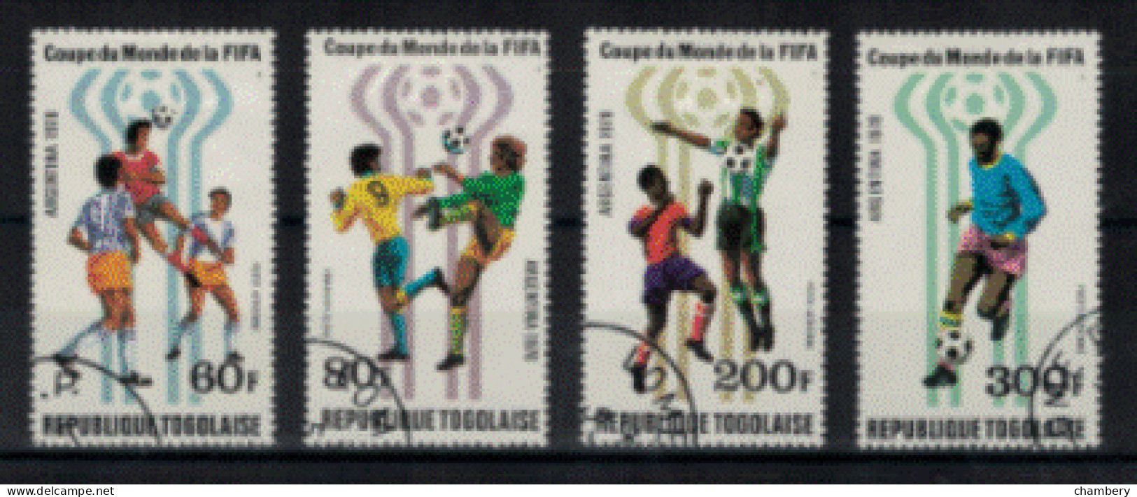 Togo - Poste Aérienne - "Argentina 78 - Coupe Du Monde De Football" - Série Oblitérée N° 348 à 351 De 1978 - Togo (1960-...)