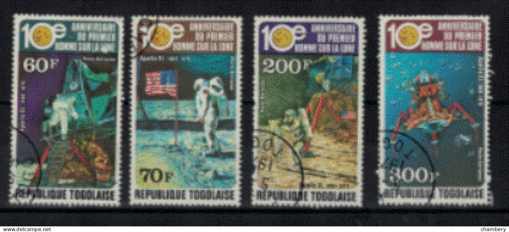 Togo - Poste Aérienne - "10ème Anniversaire Du 1er Homme Sur La Lune - Apollo XI" - Série Oblitérée N° 394 à 397 De 1979 - Togo (1960-...)
