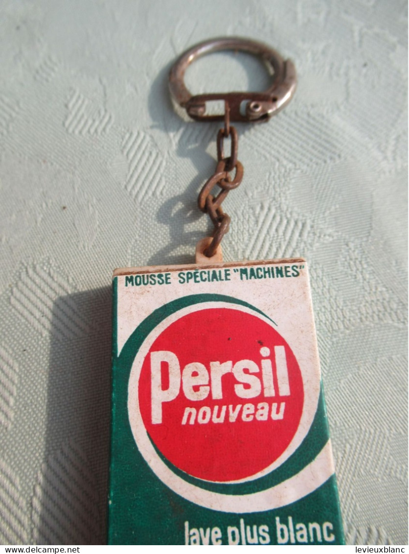 Porte-Clé Publicitaire Ancien/Lessive/PERSIL NOUVEAU/Lave Plus Blanc !/ Mousse Spéciale/Plastique/Vers 1960-1970  POC590 - Schlüsselanhänger