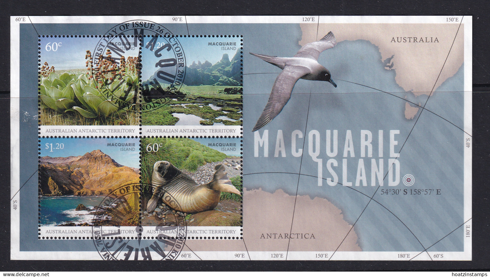 AAT (Australia): 2010   Macquarie Island  M/S    Used - Oblitérés