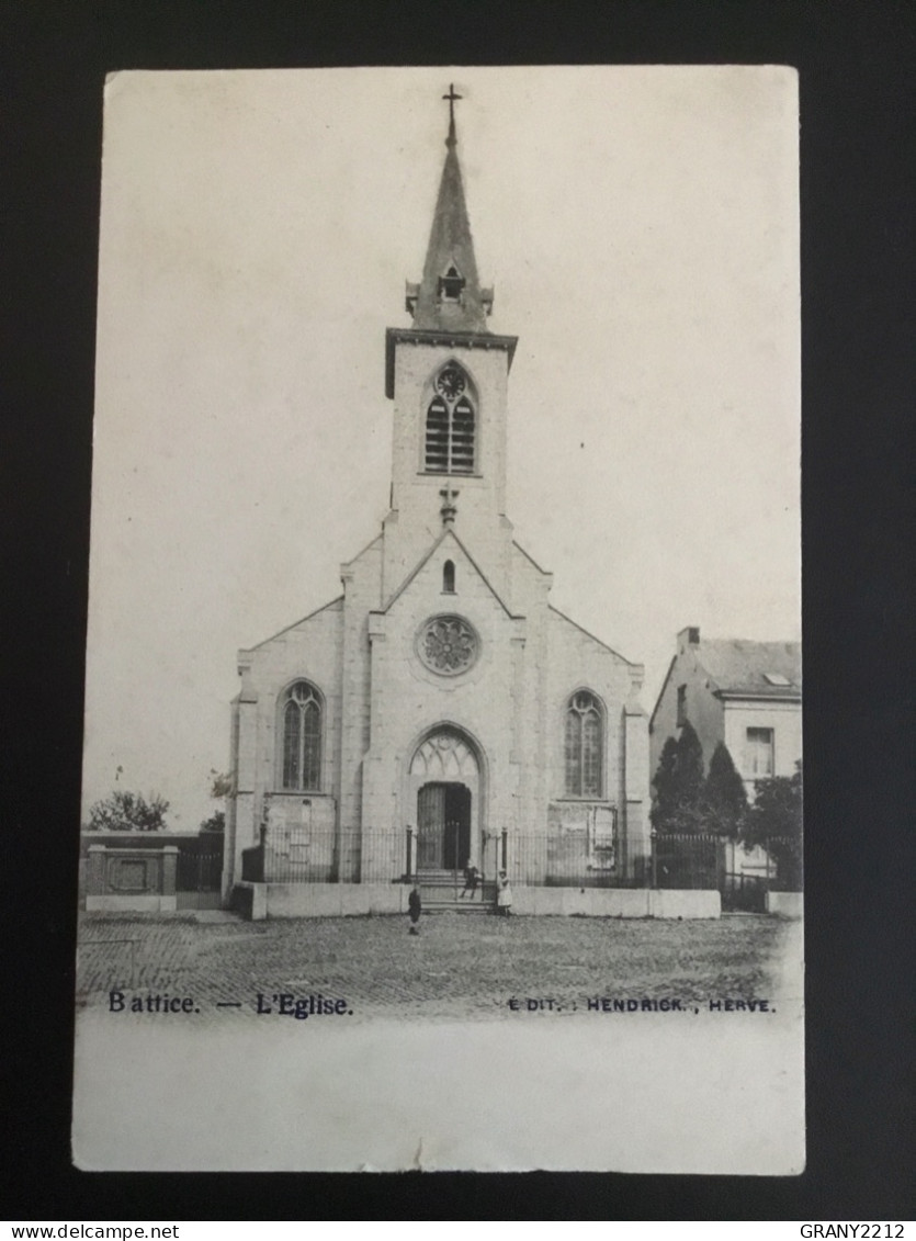 BATTICE « L’ÉGLISE 1900 » PANORAMA, ANIMÉE.Edit Hendrick - Herve