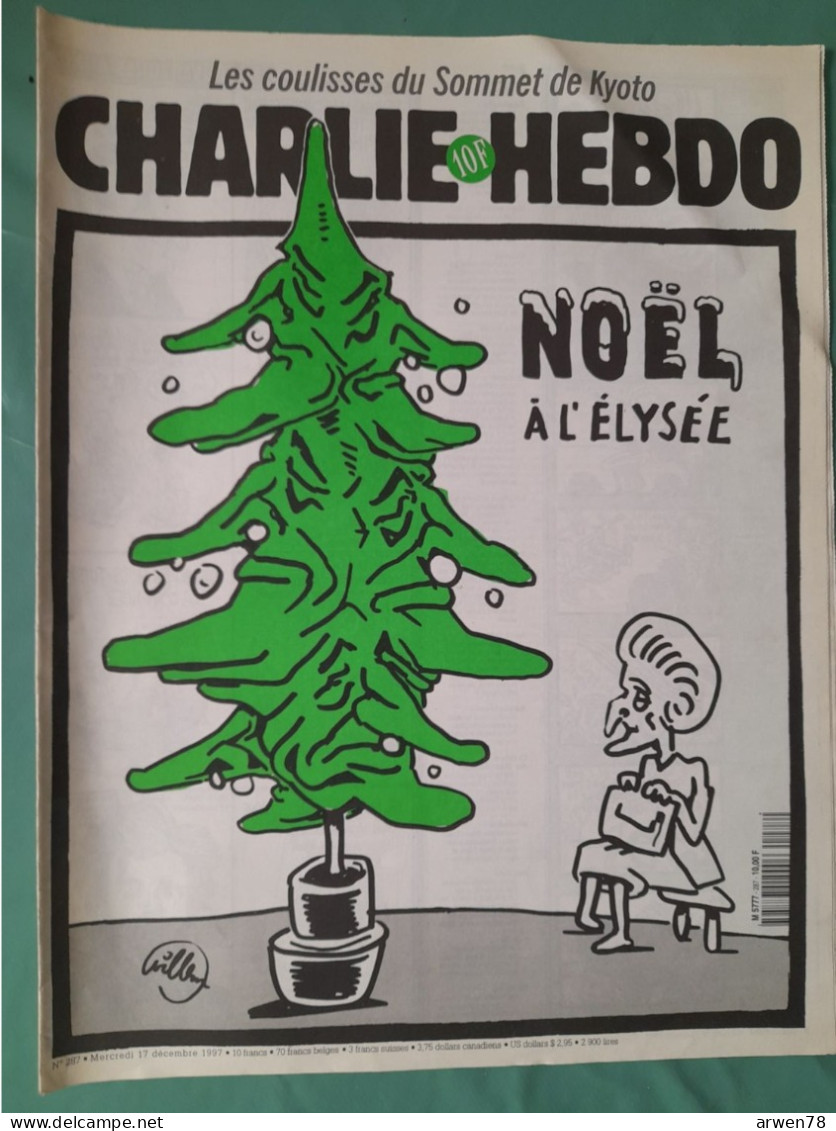 CHARLIE HEBDO 1997 N° 287 BERNADETTE CHIRAC SAPIN DE NOEL A L'ELYSEE - Humour