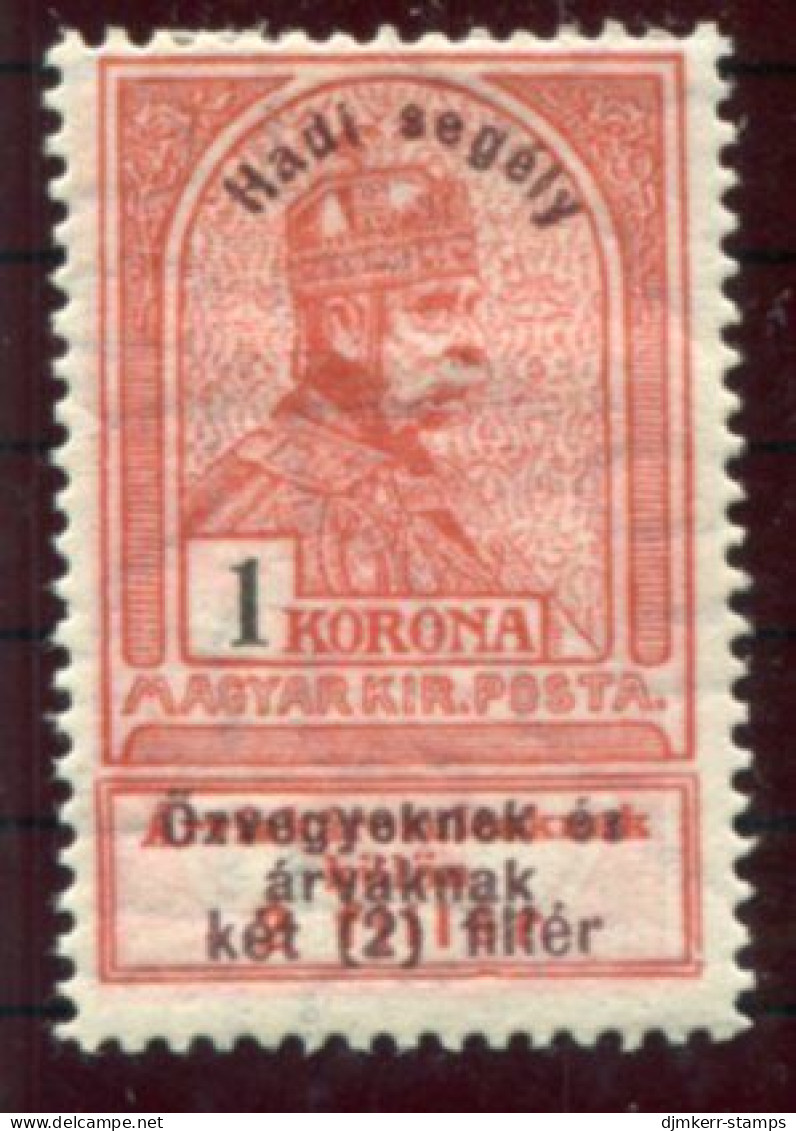 HUNGARY  1914 War Charity 1 Kr. LHM / *.  Michel 159 - Unused Stamps