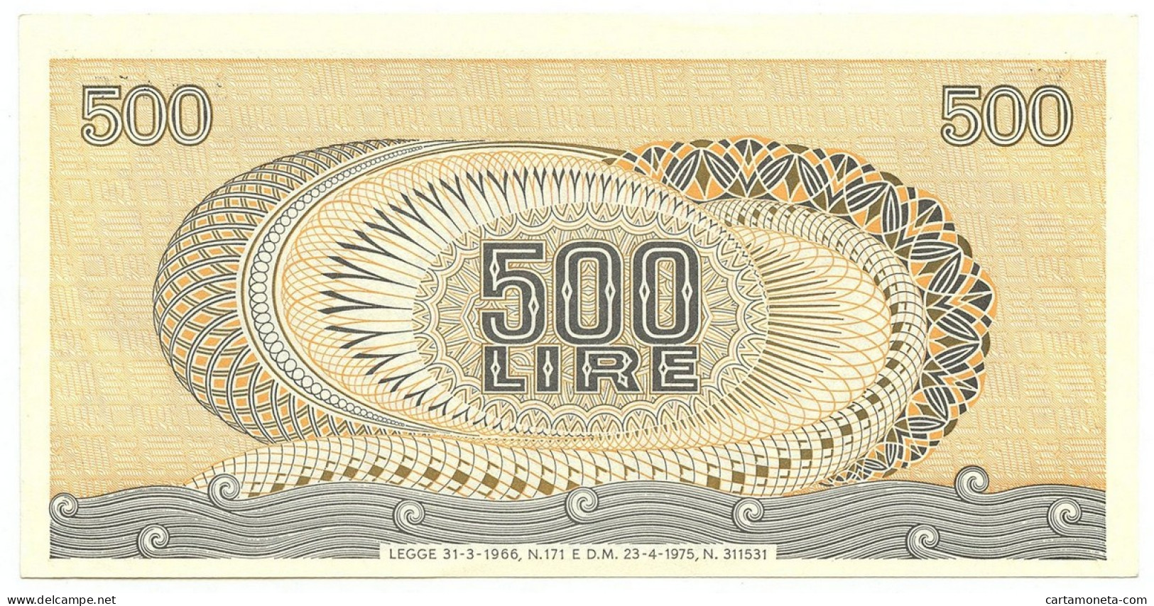 500 LIRE BIGLIETTO DI STATO ARETUSA SERIE SOSTITUTIVA W05 23/04/1975 QFDS - Andere & Zonder Classificatie