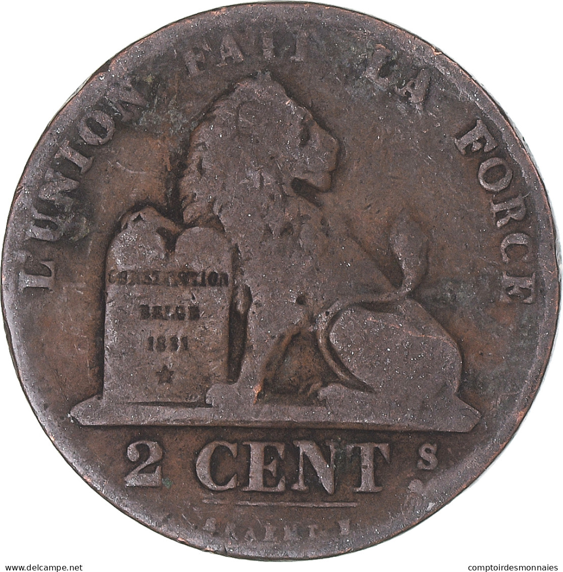 Monnaie, Belgique, 2 Centimes, 1863 - 2 Cent