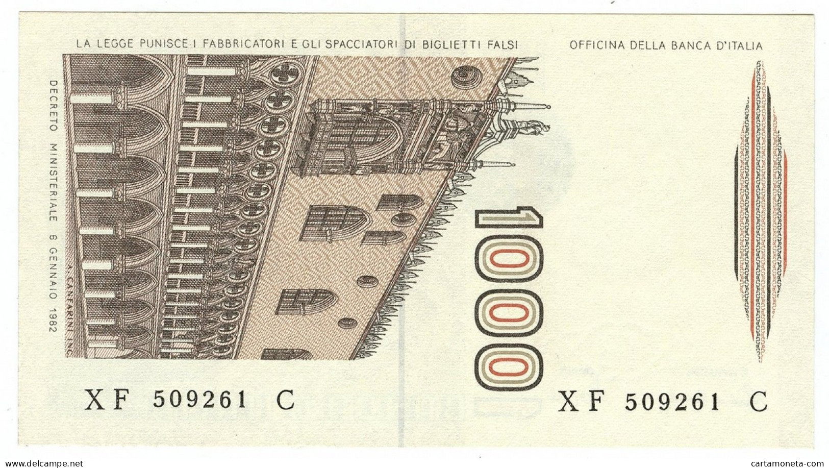 1000 LIRE MARCO POLO SERIE SOSTITUTIVA XF-C 09/05/1991 FDS - Altri & Non Classificati