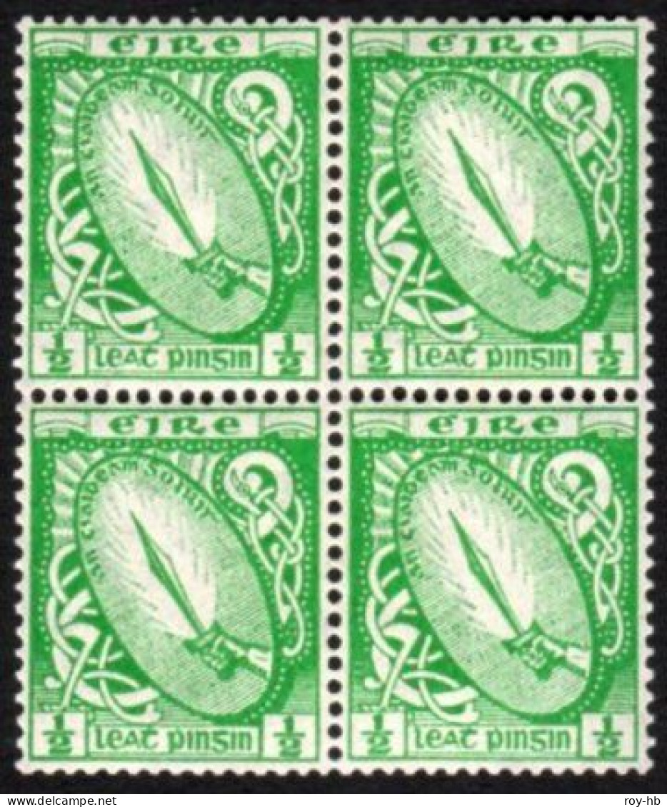 1923 ½d With Inverted Watermark Block Of 4, Fresh U/m Mint, Quite Exceptional Centring For These, A Rare Multiple. - Neufs