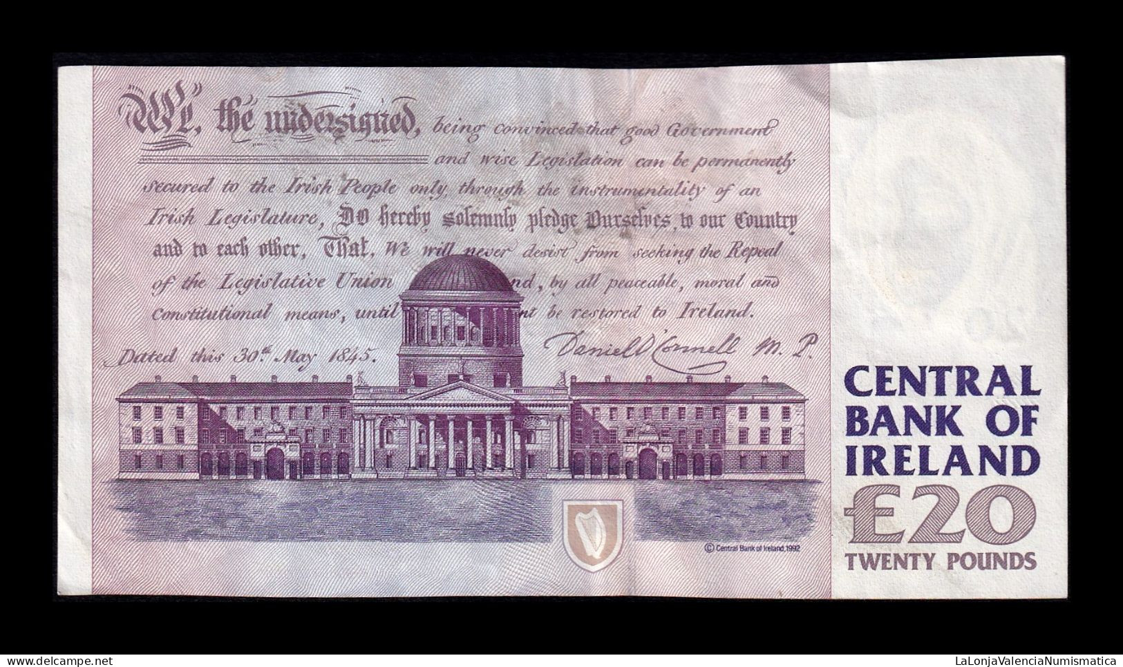 Irlanda Ireland 20 Pounds 1993 Pick 77a Mbc Vf - Irlanda