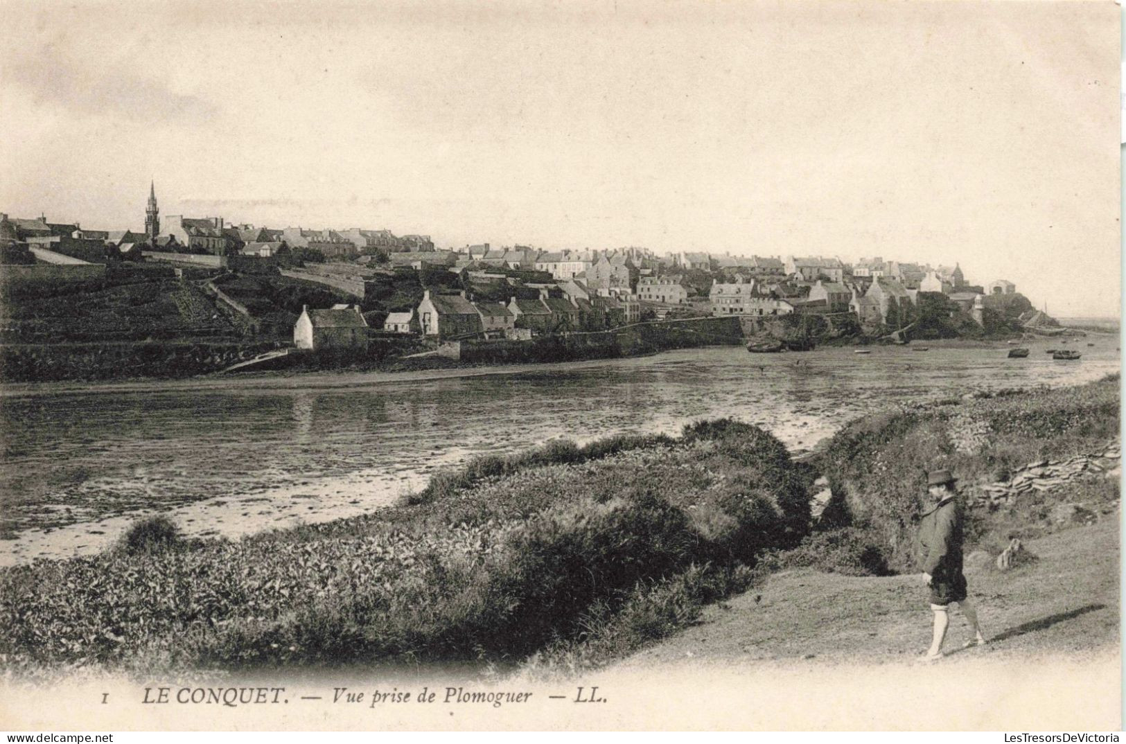 FRANCE - Le Conquet - Vue Prise De Plomoguer - Village - LL - Animé - Carte Postale Ancienne - Le Conquet