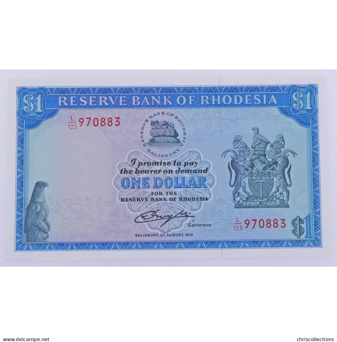 Rhodésie, 1 Dollar 2.8.1979, Pick: 38, L/125-970883, UNC - Rhodesia