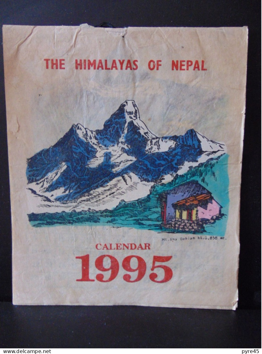 Calendrier Grand Format ( 26 X 22 Cm ) " The Himalayas Of Nepal " Année 1995, Couleurs Rehaussées à La Main  Déchirures - Formato Grande : 1991-00