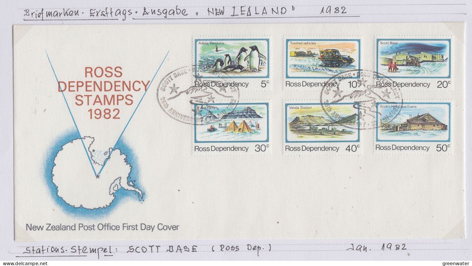 Ross Dependency 1982 Views 6v FDC (WB163A) - FDC