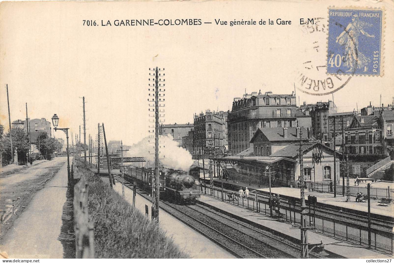 92-LA-GARENNE-COLOMBES- VUE GENERALE DE LA GARE - La Garenne Colombes