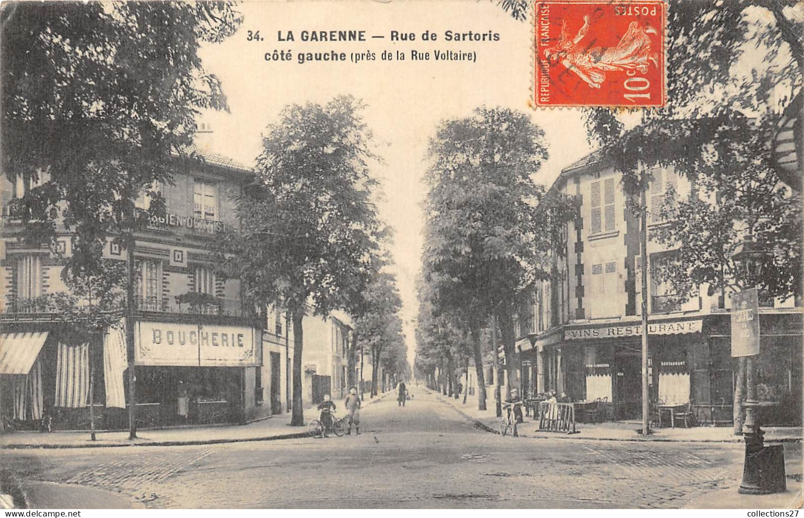 92-LA-GARENNE-COLOMBES- RUE DE SARTORIS CÔTE GAUCHE PRES DE LA RUE VOLTAIRE - La Garenne Colombes