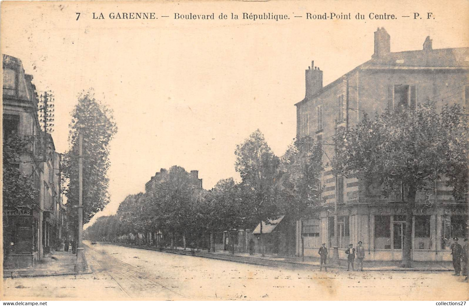 92-LA-GARENNE-COLOMBES- BOULEVARD DE LA REPUBLIQUE ROND-POINT DU CENTRE - La Garenne Colombes