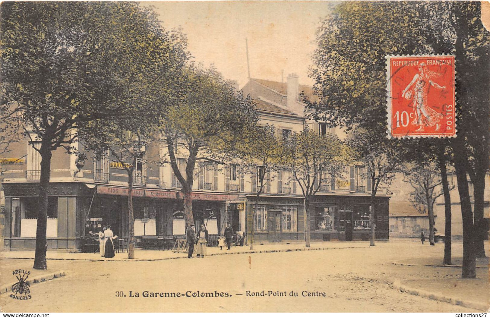 92-LA-GARENNE-COLOMBES- ROND-POINT DU CENTRE - La Garenne Colombes