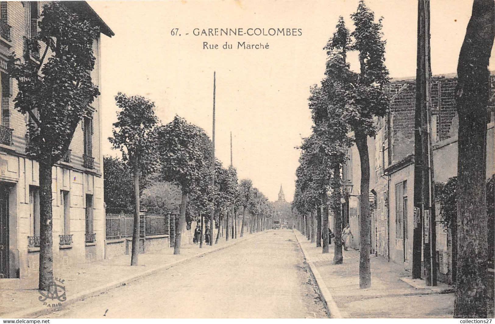 92-LA-GARENNE-COLOMBES- RUE DU MARCHE - La Garenne Colombes