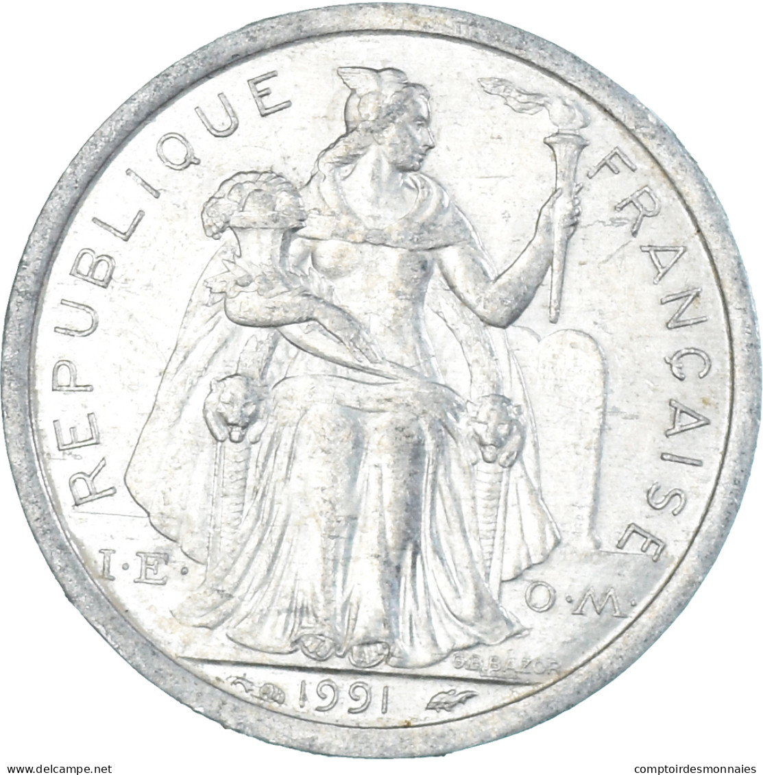 Monnaie, Nouvelle-Calédonie, Franc, 1991 - Nieuw-Caledonië