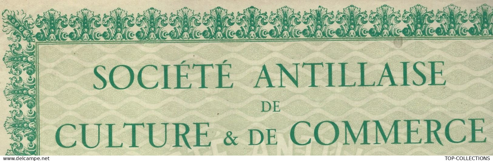 ENTREPRISES COLONIALES  ANTILLES FRANCAISES   1928 RARE  Sté Antillaise De Culture & Commerce Pointe à Pitre Guadeloupe - Agricoltura