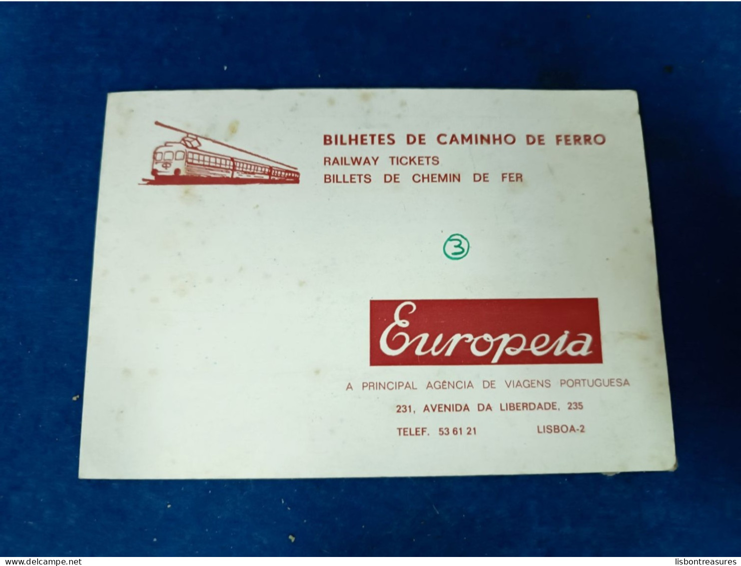 RARE ANTIQUE LOT X 2 TRAIN TICKETS LINHA DO NORTE AND LINHA DE CASCAIS 1969 W/ CARD CASE PORTUGAL - Europa