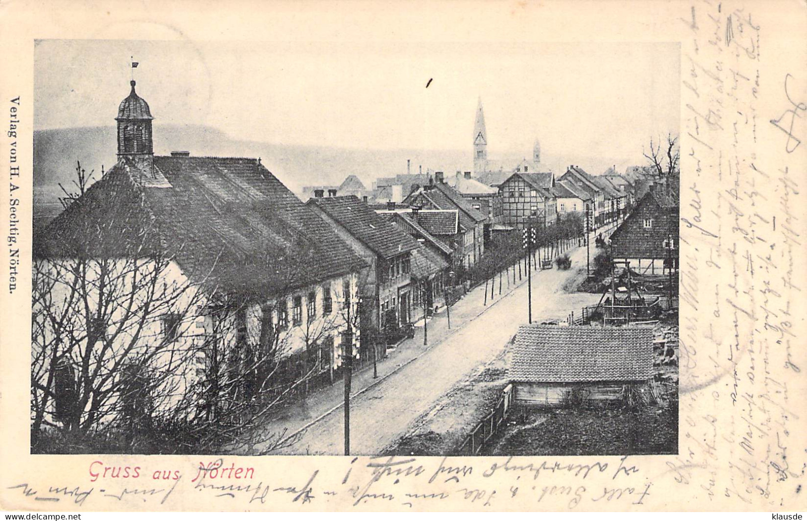 Gruss Aus Nörten - Hauptstrasse Gel.1903 AKS - Nörten-Hardenberg