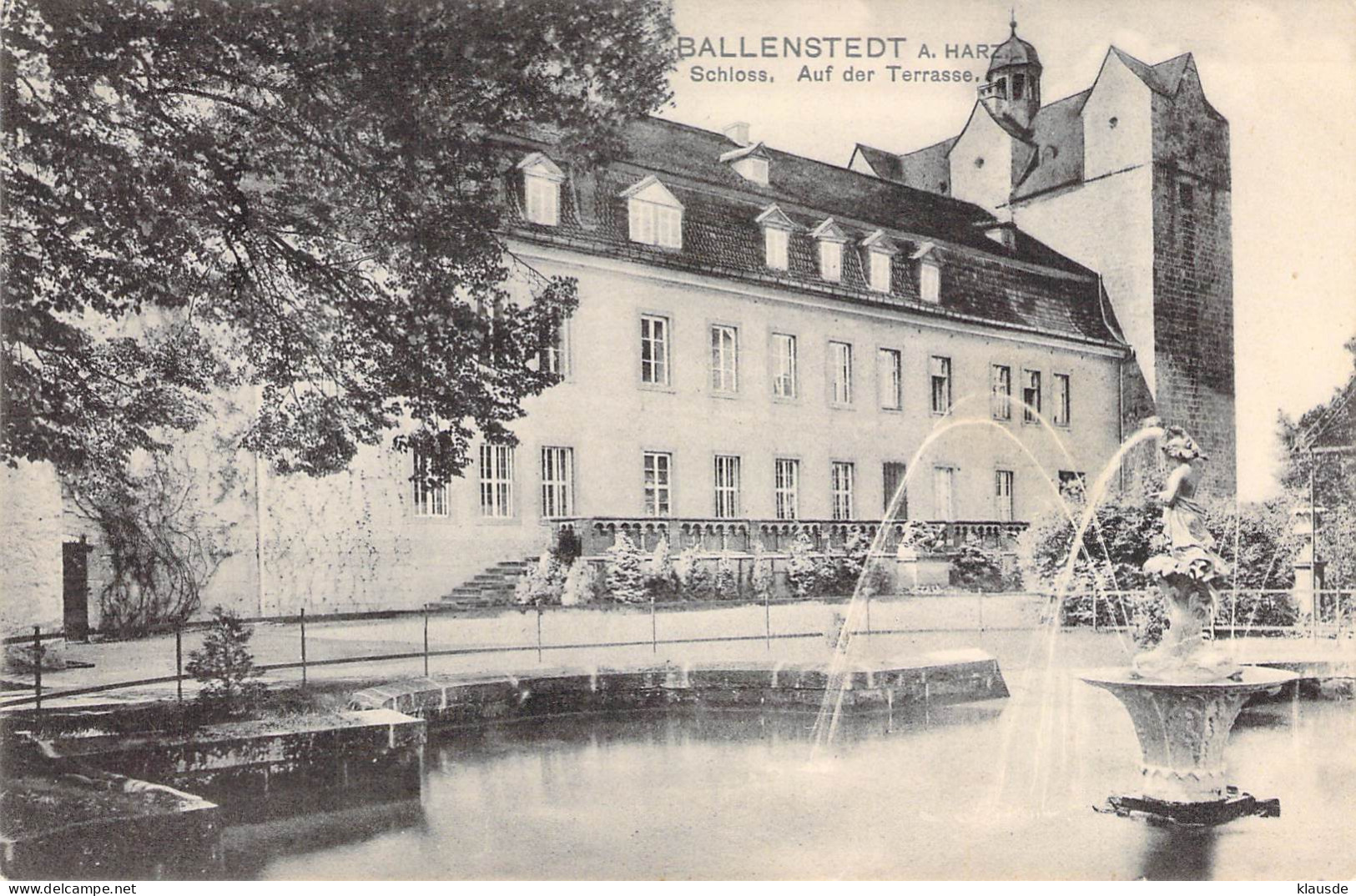 Ballenstedt - Schloss-Terasse Gel.1907 - Ballenstedt