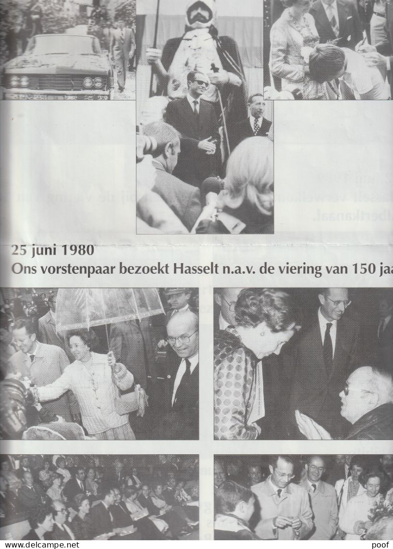 De nieuwe Hasselaar ( extra katern) aug. 1993 :collage van foto's van koninklijk bezoek aan Hasselt vanaf 1953......