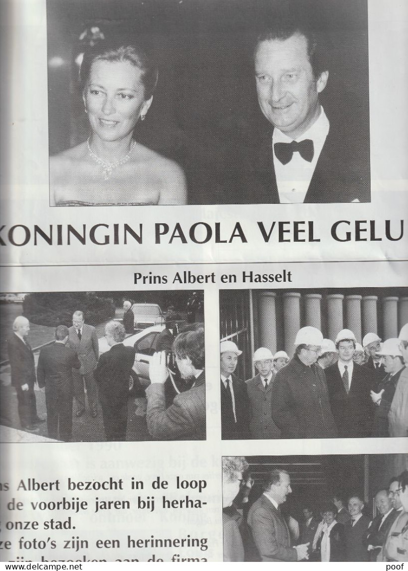 De nieuwe Hasselaar ( extra katern) aug. 1993 :collage van foto's van koninklijk bezoek aan Hasselt vanaf 1953......
