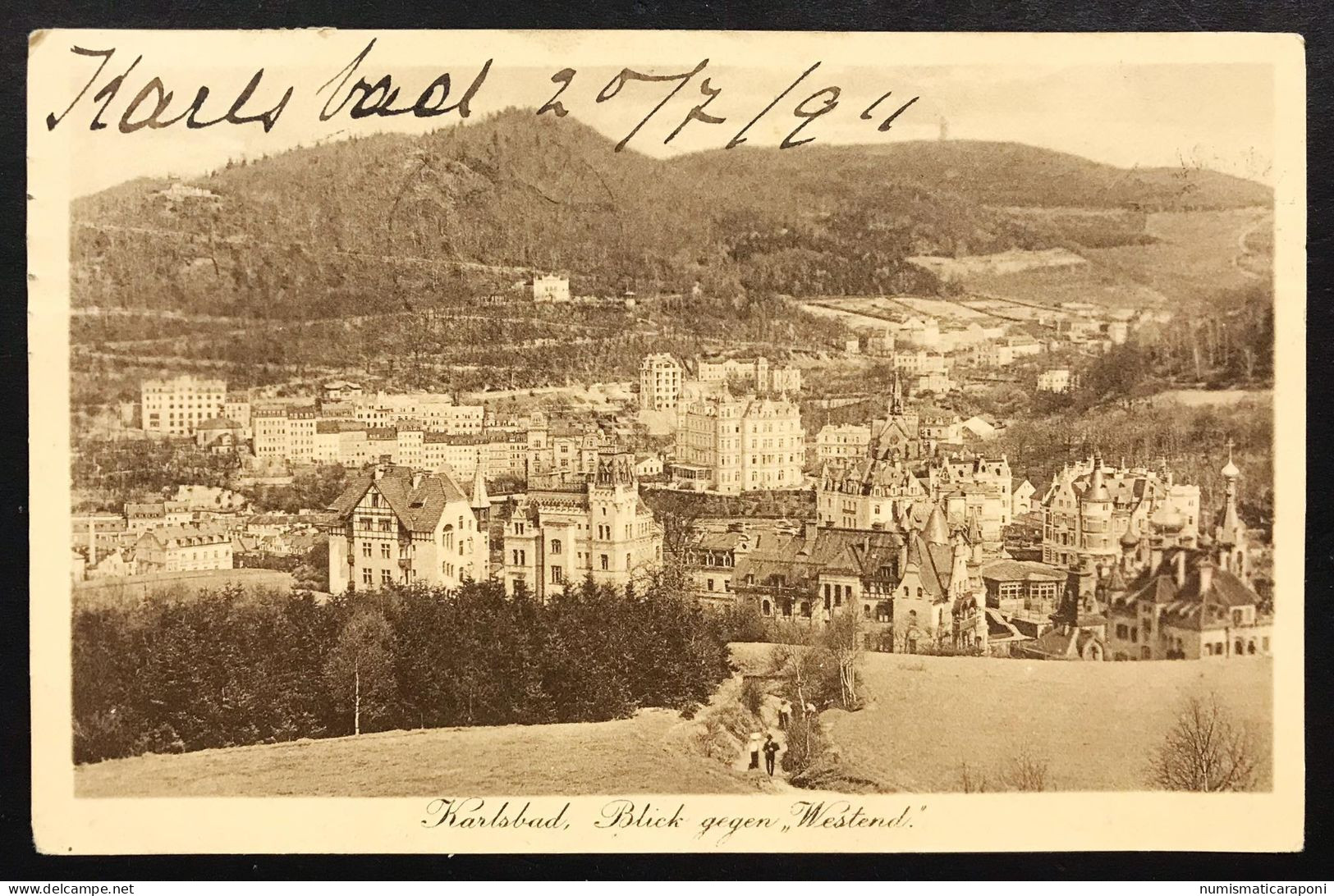 Karlsbad Blick Gegen Westend Austria VIAGGIATA 1911  COD.C.4098 - Korneuburg