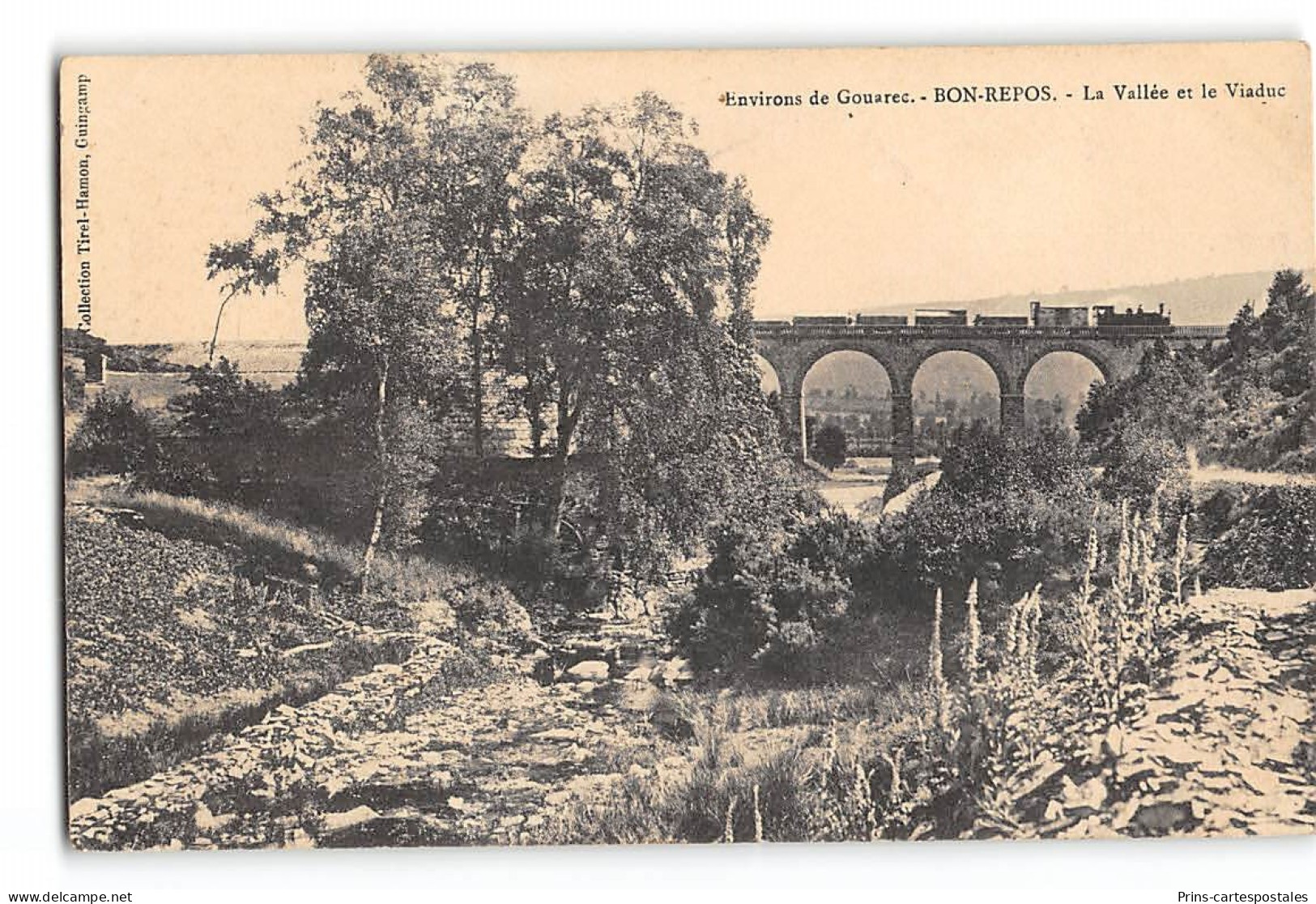 CPA 22 Environs De Gouarec Bon Repos La Vallée Et Viaduc - Gouarec