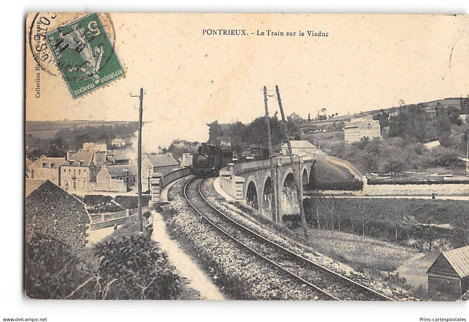 CPA 22 Pontrieux Le Train Sur Le Viaduc  - Pontrieux