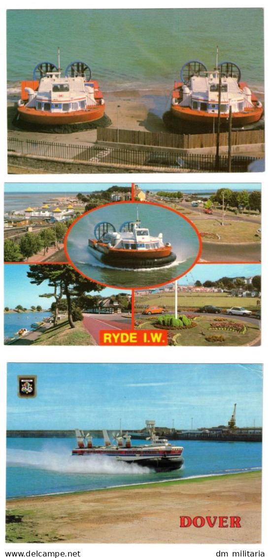 LOT 3 CP : HOVERCRAFTS - Aéroglisseur - RYDE I.W. - DOVER - ANGLETERRE - Hovercraft