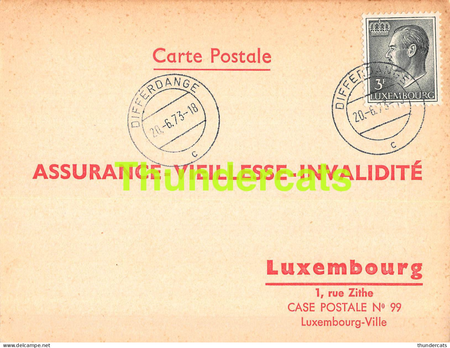 ASSURANCE VIEILLESSE INVALIDITE LUXEMBOURG 1973 BLEIMLING MINDEN DIFFERDANGE  - Covers & Documents