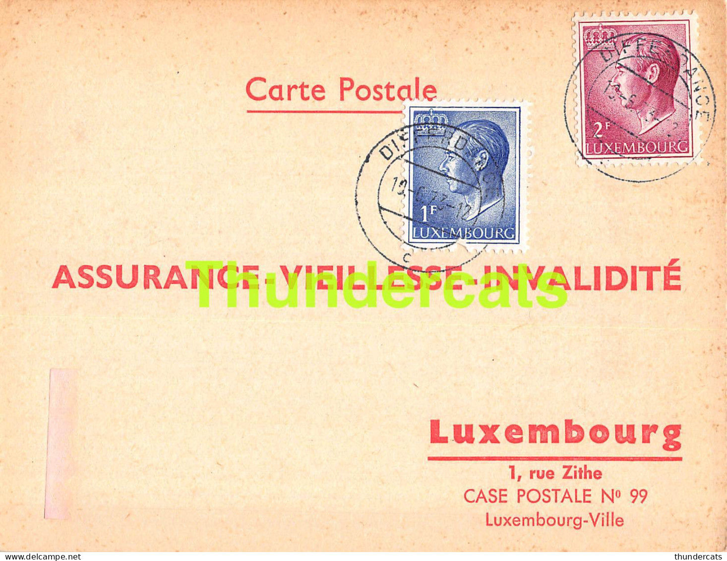 ASSURANCE VIEILLESSE INVALIDITE LUXEMBOURG 1973 GORZA RINALDIS DIFFERDANGE  - Brieven En Documenten