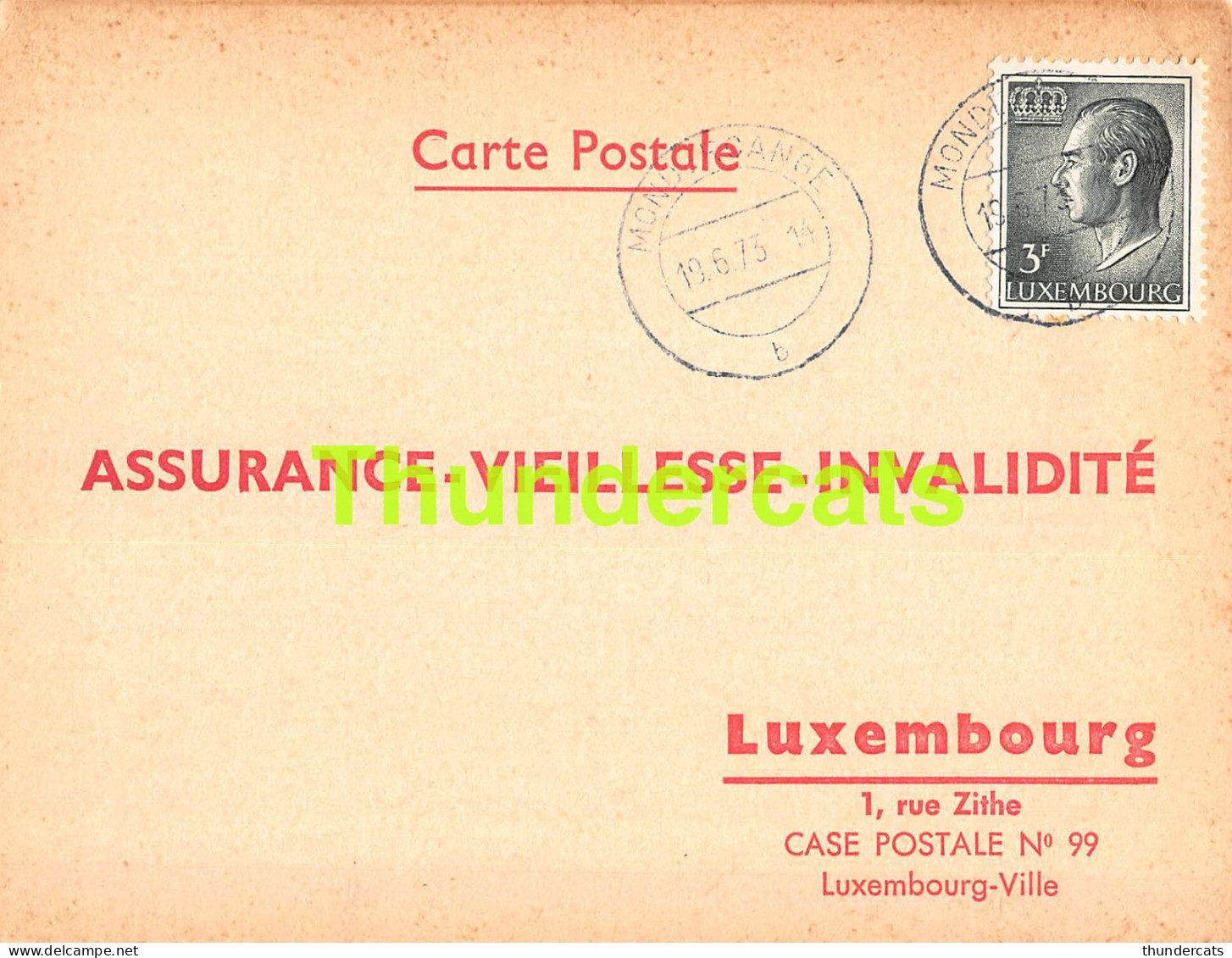 ASSURANCE VIEILLESSE INVALIDITE LUXEMBOURG 1973 REICHLING MOMPER MONDERCANGE - Brieven En Documenten