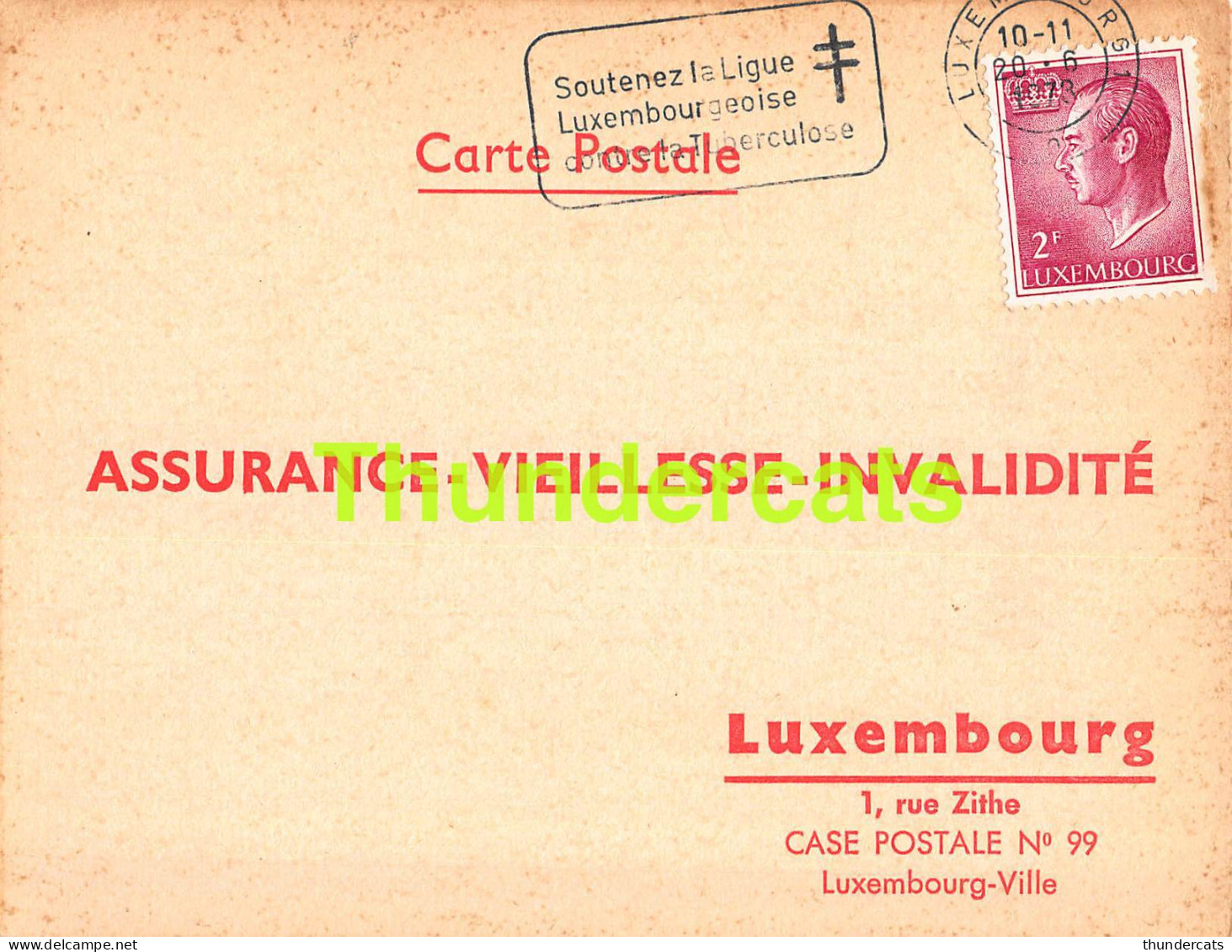 ASSURANCE VIEILLESSE INVALIDITE LUXEMBOURG 1973 CONRARDY BAUER LUXEMBOURG - Briefe U. Dokumente