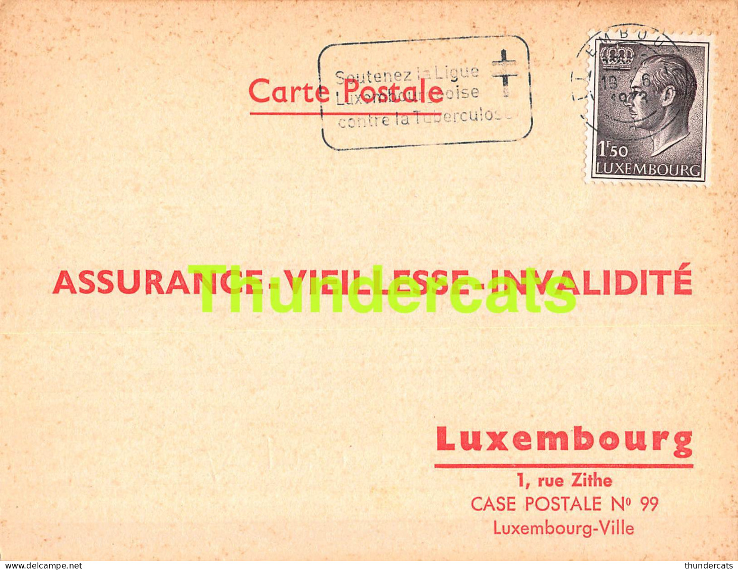 ASSURANCE VIEILLESSE INVALIDITE LUXEMBOURG 1973 BRAUN ZIMMER LUXEMBOURG  - Covers & Documents