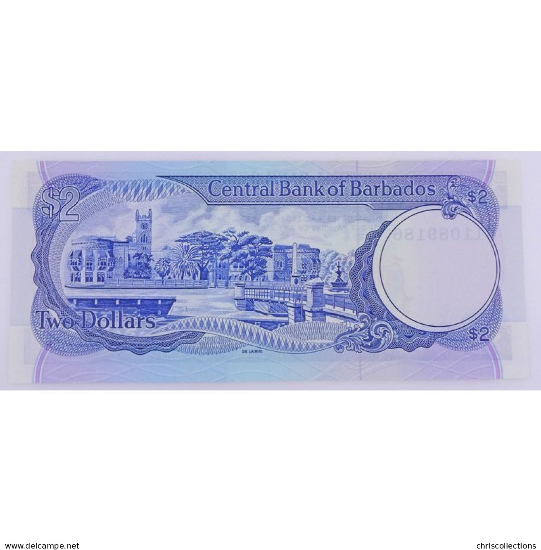 Barbade, 2 Dollars ND (1986), Pick: 36, H11089186, UNC - Barbados (Barbuda)