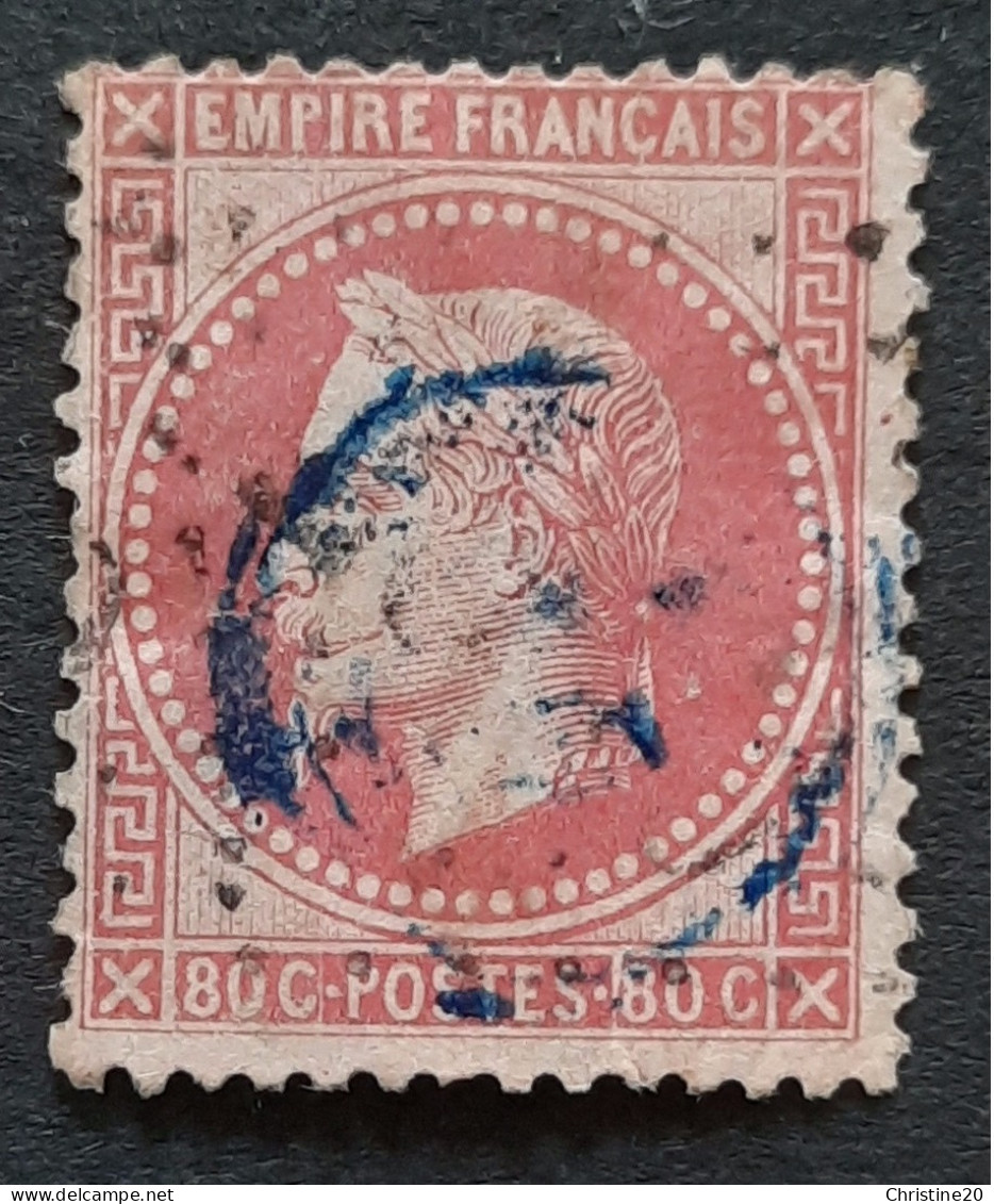 France 1867 N°32 Ob Cercle Bleu Avec 1 Chiffre TB - 1863-1870 Napoléon III Lauré
