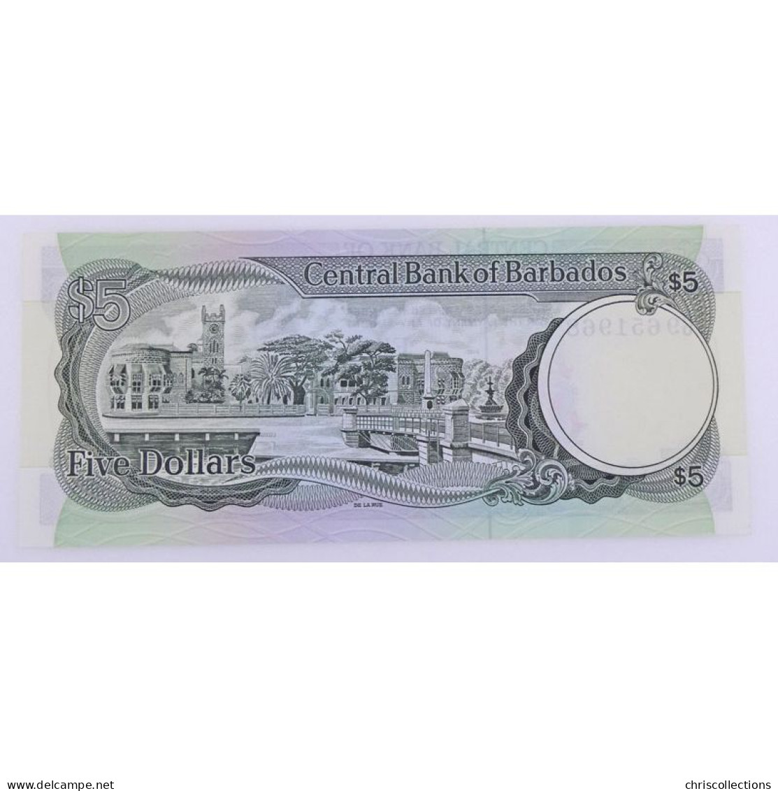 Barbade, 5 Dollars ND (1975), Pick: 32, G9651968, UNC - Barbades
