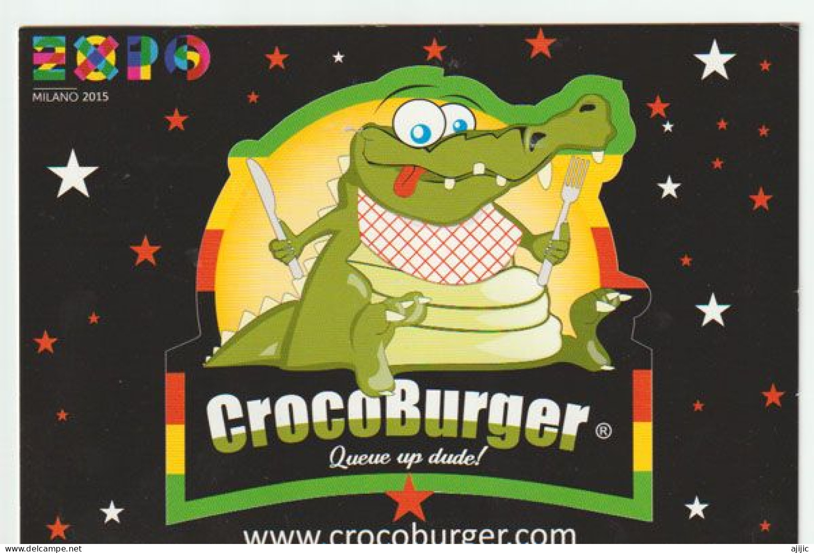 ZIMBABWE. UNIVERSAL EXPO MILANO 2015, Pavillon Zimbabwe."Feeding The Planet" (CrocoBurger) Country Stamp,sent From Milan - Zimbabwe