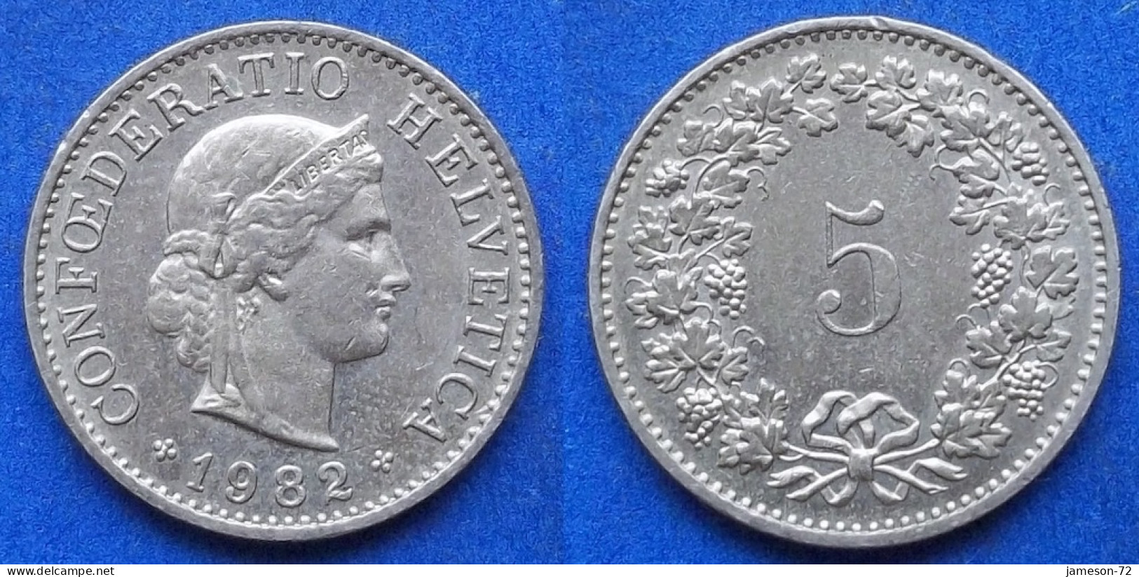 SWITZERLAND - 5 Rappen 1982 KM# 26c Confoederatio Helvetica - Edelweiss Coins - Autres & Non Classés