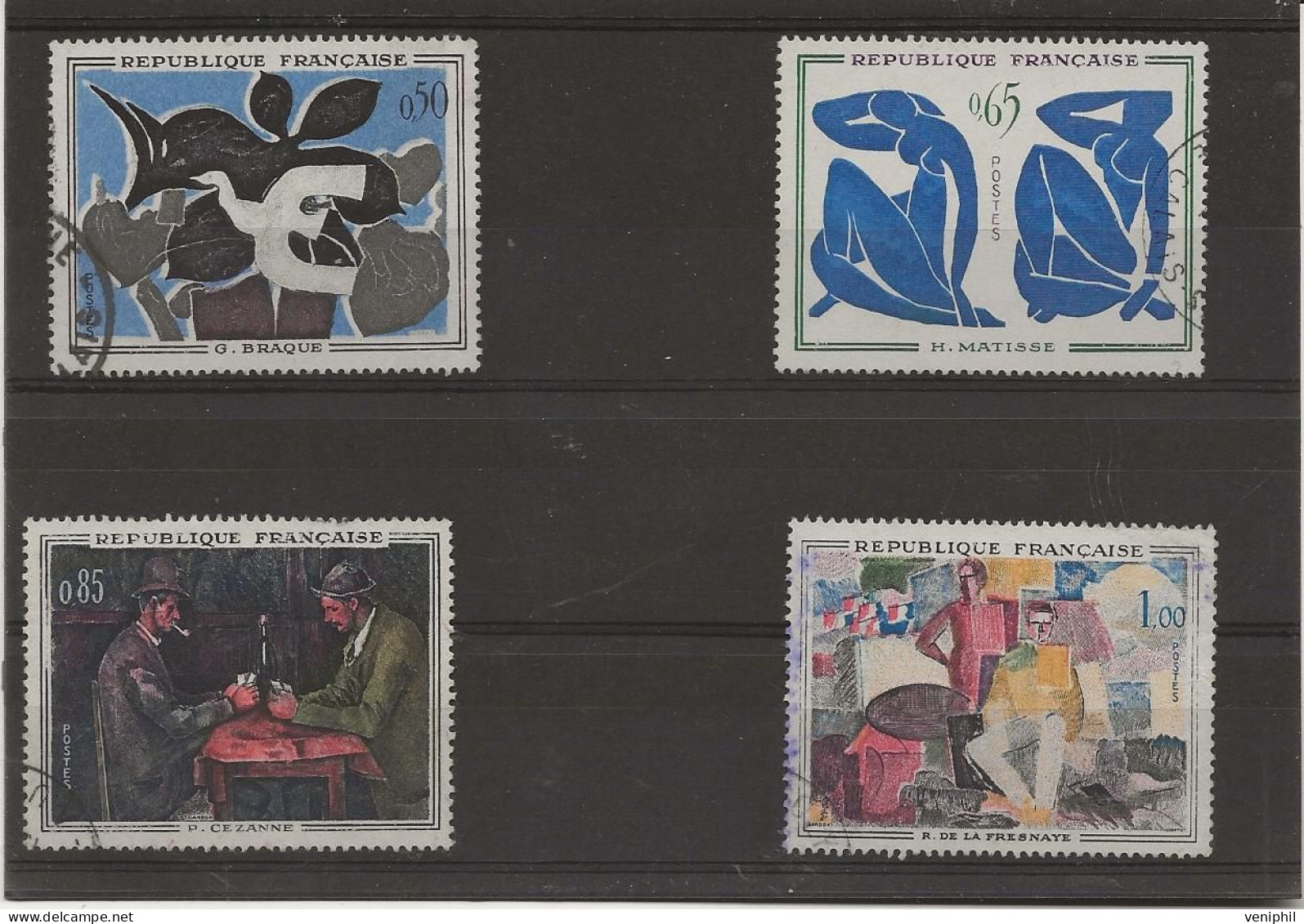 SERIE TABLEAUX N° 1319 A 1322 - OBLITERE -  ANNEE 1961 - Used Stamps