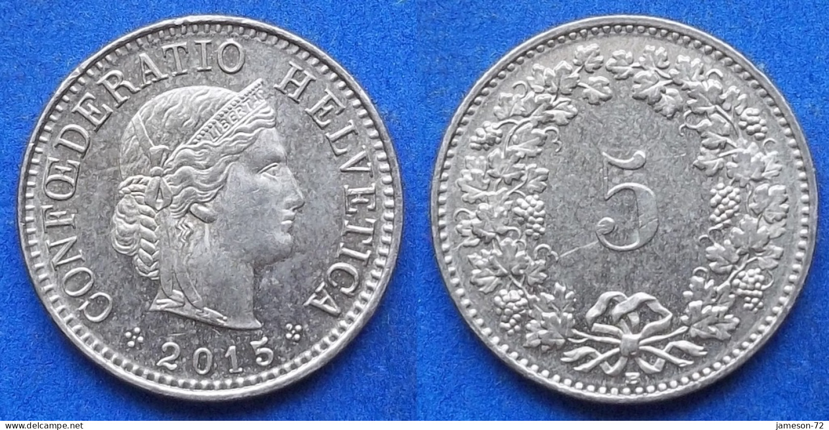 SWITZERLAND - 5 Rappen 2015 B KM# 26c Confoederatio Helvetica - Edelweiss Coins - Autres & Non Classés
