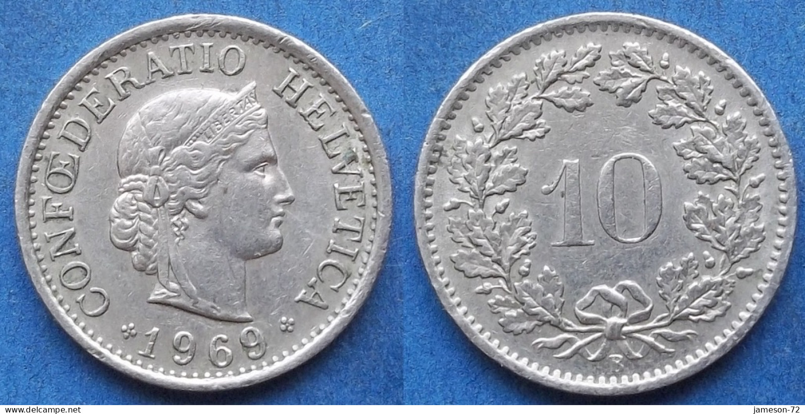 SWITZERLAND - 10 Rappen 1969 B KM# 27 Confoederatio Helvetica - Edelweiss Coins - Autres & Non Classés