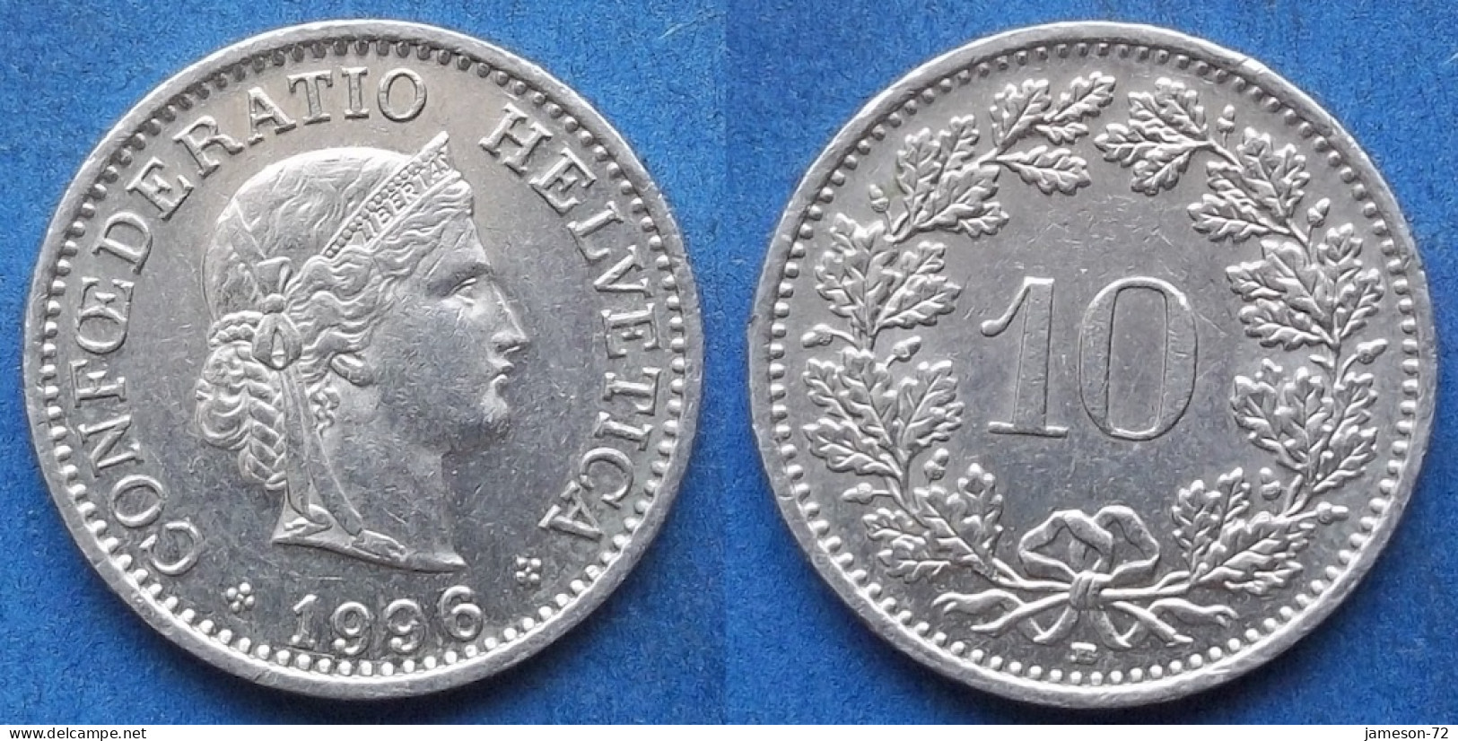 SWITZERLAND - 10 Rappen 1996 B KM# 27 Confoederatio Helvetica - Edelweiss Coins - Autres & Non Classés