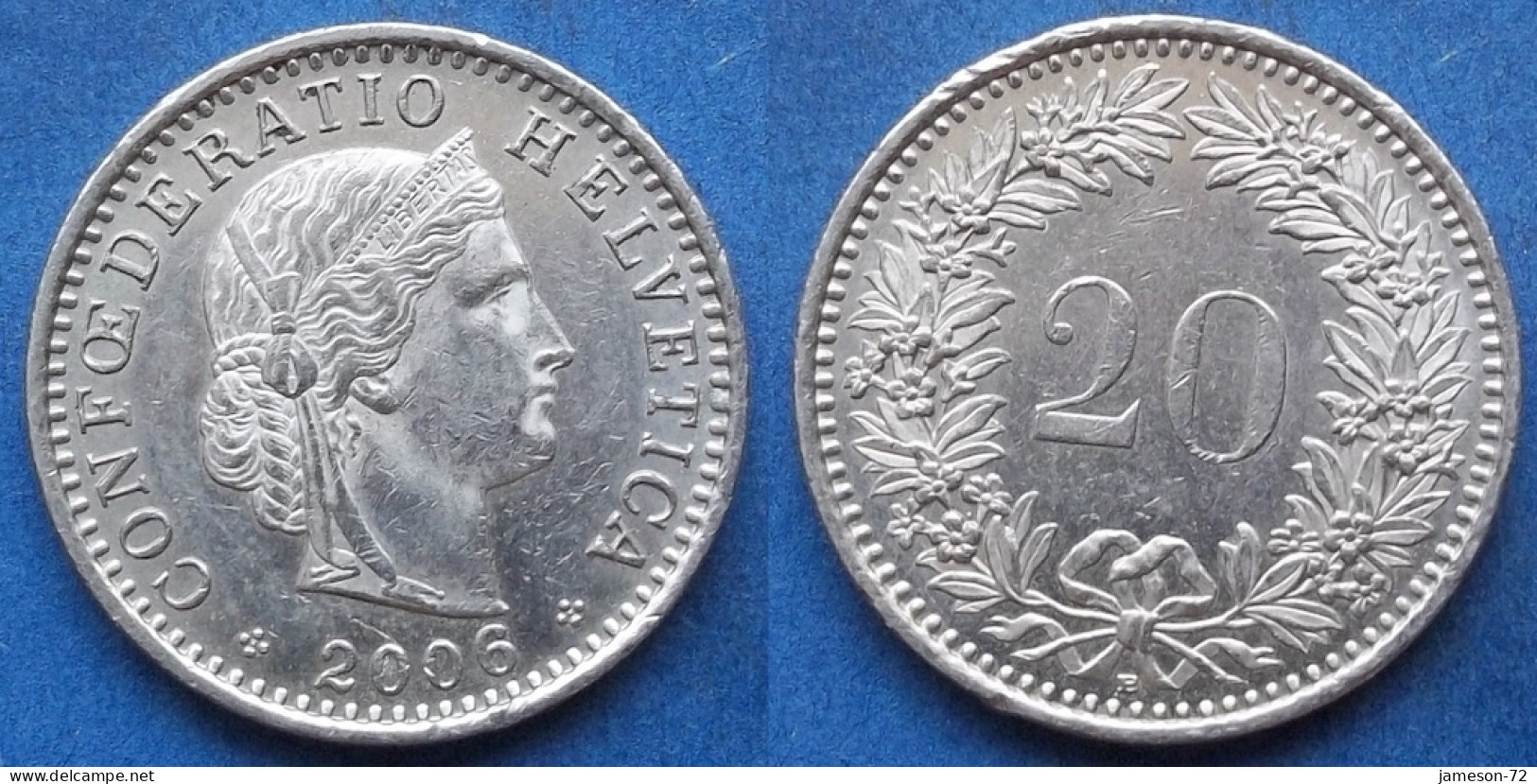 SWITZERLAND - 20 Rappen 2006 B KM# 29a Confoederatio Helvetica - Edelweiss Coins - Autres & Non Classés