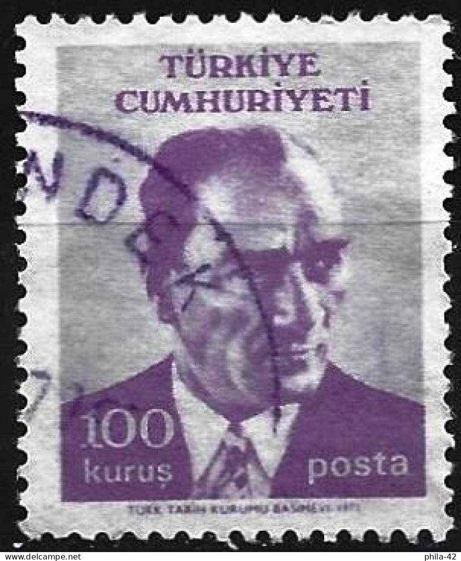 Turkey 1971 - Mi 2214 - YT 1996 ( President Mustapha Kemal Atatürk ) - Gebruikt